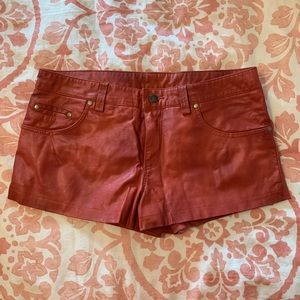 Free People faux leather shorts
